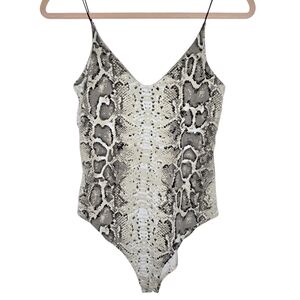 Gaze Snake Print Bodysuit